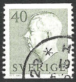 [King Gustaf VI Adolf of Sweden  - New Engravement with Imprint, tegund EE15]