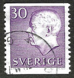 [King Gustaf VI Adolf of Sweden & Tree Crowns - New Colors and Values, type FA57]