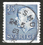 [King Gustaf VI Adolf of Sweden & Tree Crowns - New Colors and Values, type FA60]