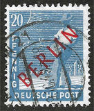 [BERLIN in Red Overprint on "Allied Occupation Zone" Stamps, тып B5]