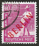 [BERLIN in Red Overprint on "Allied Occupation Zone" Stamps, тып B8]