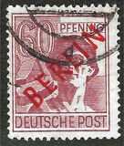[BERLIN in Red Overprint on "Allied Occupation Zone" Stamps, тып B10]