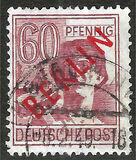 [BERLIN in Red Overprint on "Allied Occupation Zone" Stamps, тып B10]