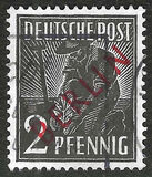 [BERLIN in Red Overprint on "Allied Occupation Zone" Stamps, тып B]
