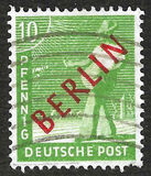[BERLIN in Red Overprint on "Allied Occupation Zone" Stamps, тып B3]