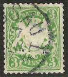 [Stemma della Baviera - Valore in Pfennig - Filigrana: linee ondulate larghe, Scrivi D30]