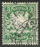 [Stemma della Baviera - Valore in Pfennig - Filigrana: linee ondulate larghe, Scrivi D31]