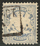 [Stemma della Baviera - Valore in Pfennig - Filigrana: linee ondulate larghe, Scrivi D33]