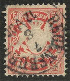 [Stemma della Baviera - Valore in Pfennig - Filigrana: linee ondulate larghe, Scrivi D35]