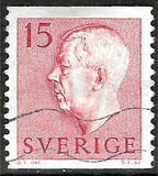 [King Gustaf VI Adolf of Sweden - New Engravement with Imprint, type EE1]