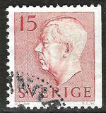 [King Gustaf VI Adolf of Sweden - New Engravement with Imprint, type EE1]