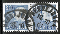 [King Gustaf VI Adolf of Sweden - White Numerals, with Imprint, ประเภท FA6]