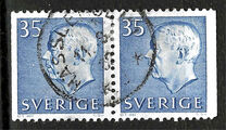 [King Gustaf VI Adolf of Sweden & Tree Crowns - New Colors and Values, Tipi FA60]