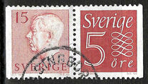 [King Gustaf VI Adolf of Sweden - New Engravement with Imprint, type EE1]