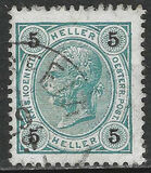 [Emperor Franz Josef I, 1830-1916 - Value in "Heller" Without Varnish Bars, Numerals in Black, type N26]