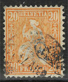 [Helvetia - New Design - Value in Corners - White Paper, प्रकार K4]