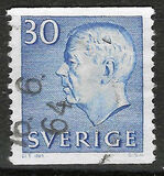 [King Gustaf VI Adolf of Sweden - White Numerals, with Imprint, type FA6]