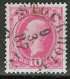 [King Oscar II Stamp of 1885 with Blue Coach Horn on Back, Tip H1]