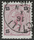 [Emperor Franz Josef I, 1830-1916 - Granite Paper. Numerals in Black, type N6]