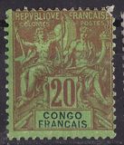 [Inscription: "CONGO FRANCAIS" - Coloured Paper, type D6]