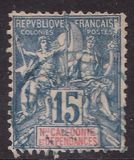 [Inscription: "NLLE CALÈDONIE et DEPENDANCES" - Colored Paper, type I5]