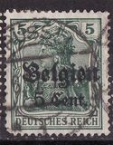 [German Empire Postage Stamps Surcharged "Fr. and C." or "Centimes" & Overprinted "Belgien", type A1]