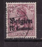 [German Empire Postage Stamps Surcharged "F and Cent" & Overprinted "Belgien", type B11]