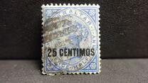 [Queen Victoria, 1819-1901 - Stamps of 1886 Surcharged "CENTIMOS", type F3]