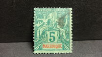 [Inscription "MARTINIQUE" in Red or Blue Colour, type F4]