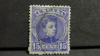 [King Alfonso XIII - Blue Control Numbers on Backside, Typ AT3]