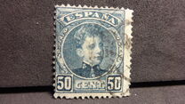 [King Alfonso XIII - Blue Control Numbers on Backside, Typ AT8]