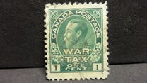 [King George V in Admiral Uniform Overprinted "War Tax", type AL]