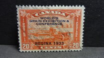 [No 148. Overprinted "WORLD'S GRAIN EXHIBITION & CONFERENCE/REGINA 1933", Tipi CA]