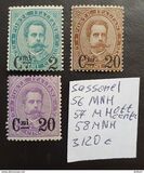 [King Umberto I - Surcharged, type X1]