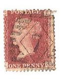 [Queen Victoria - Colored Control Letters in Corners, type I]