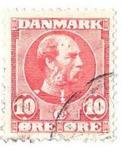 [King Christian IX, 1818-1906 - Vertical and Horizontal Lines in Background in Oval, type N1]