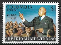 [Airmail - The 10th Anniversary of the Death of Gilberto Alzate Avendano, 1910-1960, type AIB]