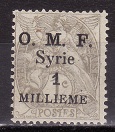 [French Postage Stamps Surcharged & Overprinted "O.M.F. - Syrie", type C]