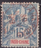 [Inscription: "INDO-CHINE" - Colored Paper, type C5]