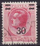 [Prince Louis II - Surcharged, type AX]