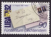 [National Stamp Exhibition "LIBA '92", Vaduz, タイプ AJS]