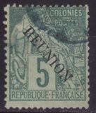 [French Colonies Postage Stamps Overprinted "REUNION", type F3]