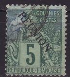 [French Colonies Postage Stamps Overprinted "REUNION", type F3]