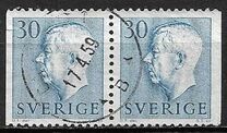 [King Gustaf VI Adolf of Sweden - New Engravement with Imprint, type EE4]