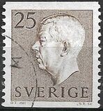 [King Gustaf VI Adolf of Sweden - New Engravement with Imprint, type DB27]