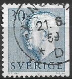 [King Gustaf VI Adolf of Sweden - New Engravement with Imprint, type EE4]