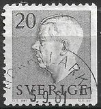 [King Gustaf VI Adolf of Sweden  - New Engravement with Imprint, tegund EE11]