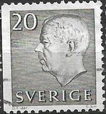 [King Gustaf VI Adolf of Sweden - White Numerals, with Imprint, тып FA3]