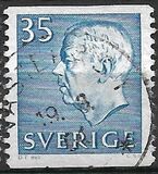 [King Gustaf VI Adolf of Sweden & Tree Crowns - New Colors and Values, type FA60]