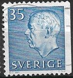 [King Gustaf VI Adolf of Sweden & Tree Crowns - New Colors and Values, type FA60]